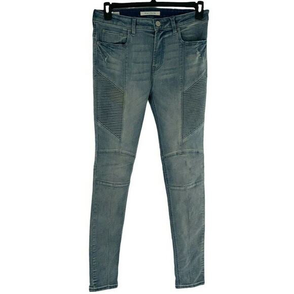 Pacsun Los Angeles Jeans Men Size 30X32 Stacked Skinny Stretch Pocket Blue Denim - Picture 1 of 12